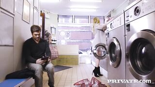 Mia Malkova, horny in the laundrette