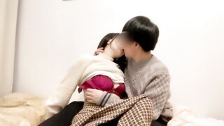 【個人撮影】女の子の日の過ごし方♡休日デート終わりにベッドでまったりしてたら甘々ディープキスからイチャイチャが始まった..♡愛ある濃厚フェラ抜き❤︎Japanese amateur hentai