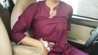 Indian Cute Rich girl fucking with boyfriend in video call seduce him in front of personal car driver outdoor risky video call i