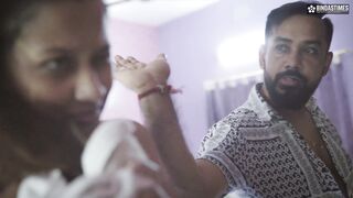 Desi Indian Step Father punishes his young 18+ step daughter after he sees her having sex with a boy
