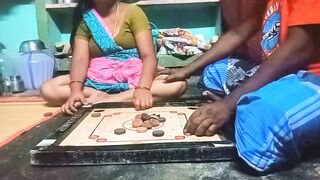 Village Bigg boobs aunty Bigg boobs aunty Carrom board is playing with man