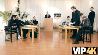 VIP4K. Contempt and Cock in Court