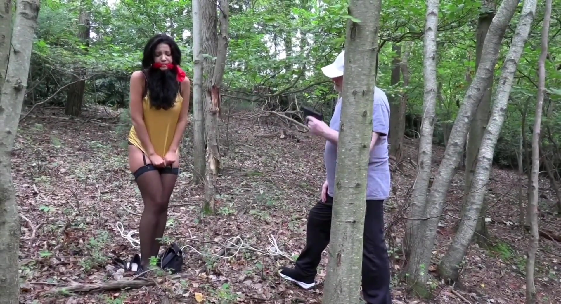 Captured In The Woods - Reporter Jasmine Forced To Strip And Be Bound In The Woods