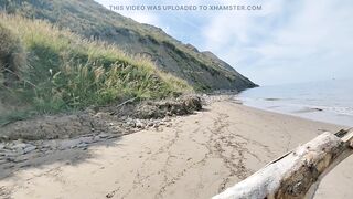 fucked by a huge cock on an Italian nude beach. Part 1.