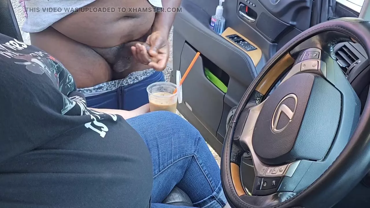 I Asked A Stranger On The Side Of The Street To Jerk Off And Cum In My Ice Coffee (Public Masturbation) Outdoor Car pic